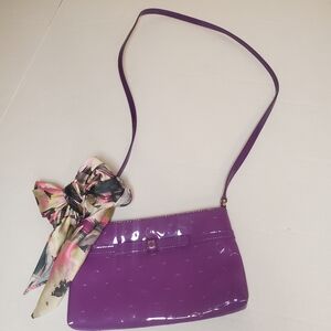 KATE SPADE Camellia Street Amy Patent Leather Small Crossbody Purple